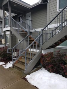 Aluminum railing. 